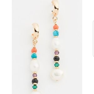 NEW SHASHI SOL 18k Plated Pearl Earrings